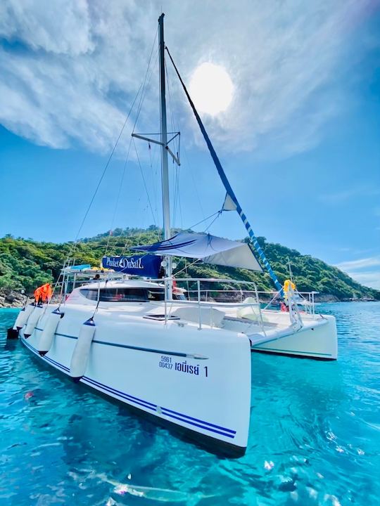 Sailing catamaran for rent in Phuket.