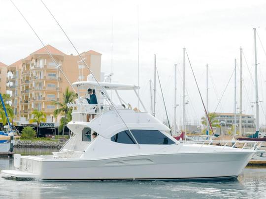 Iate luxuoso de 46 pés na Riviera e pesca esportiva em Mazatlan