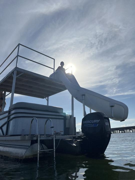 24ft Crest Double Decker Pontoon with Slide