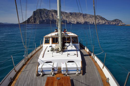 OLBIA Tour of Tavolara Marine Park with a 16 meters stunning Vintage GULETTE 