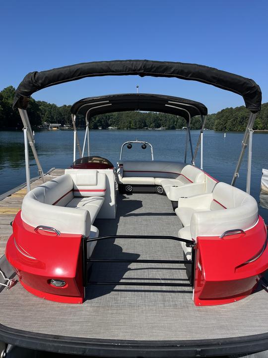 Big Red 24' Larson Pontoon and 250HP of Excitement