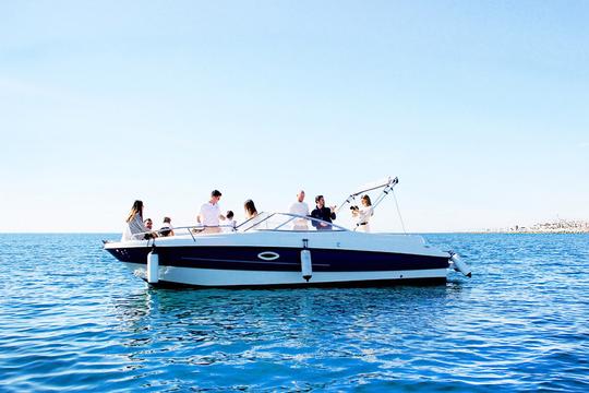 26ft Bayliner Boat with Captain in Puerto Banús, Marbella (10 People)