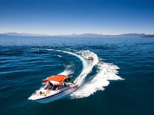 Wakeboard Boat on Lake Tahoe with tube - 4 Hours