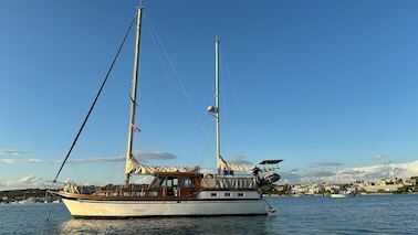 Charming wooden yacht for rent with skipper Greece Porto Heli