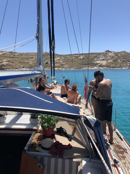 Atlantic 61FT Sailing Yacht, half/full day charter around Mykonos island