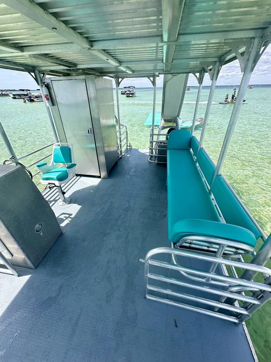 Private Double Slide Pontoon Charter w/Restroom (Up to 12)