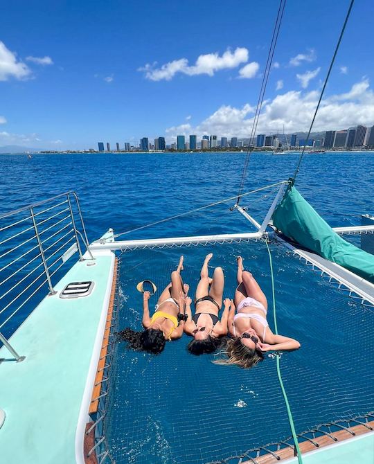 Location de voile sur un catamaran à voile sur mesure de 48 pieds à Honolulu, Hawaï