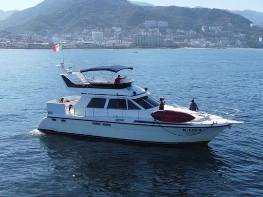 ❤️ 🏖️ Yate espacioso de 50 pies con Flybridge mejor valorado en Puerto Vallarta