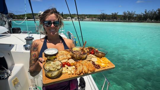 Aventura en las Bahamas: barco, capitán, chef, comidas, excursiones, juguetes y combustible 