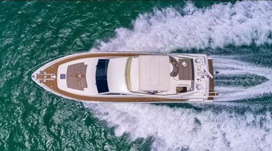 Experience Miami onboard 75FT FERETTI LUXURIOUS YACHT