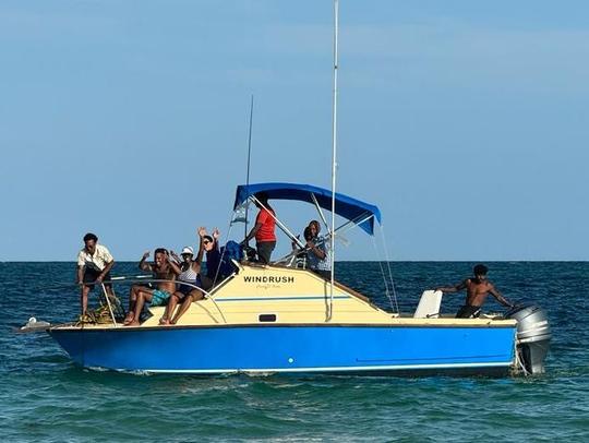 Pesca en la costa de Kenia y ocio en el mar