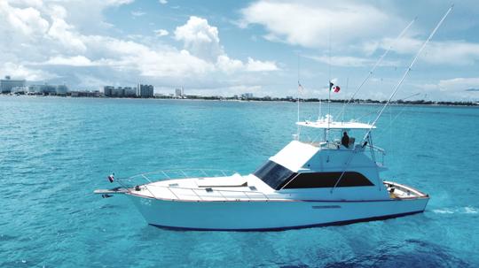 Offre de dernière minute ! Ocean Yacht de 55 pieds à louer à Cancun, au Mexique.