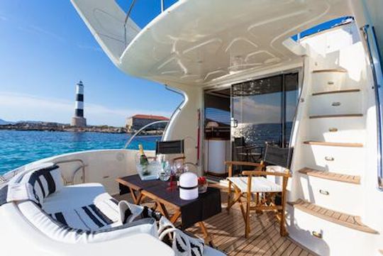 52ft Majestic Sky Motor Yacht Rental in Ibiza, Balearic Islands 