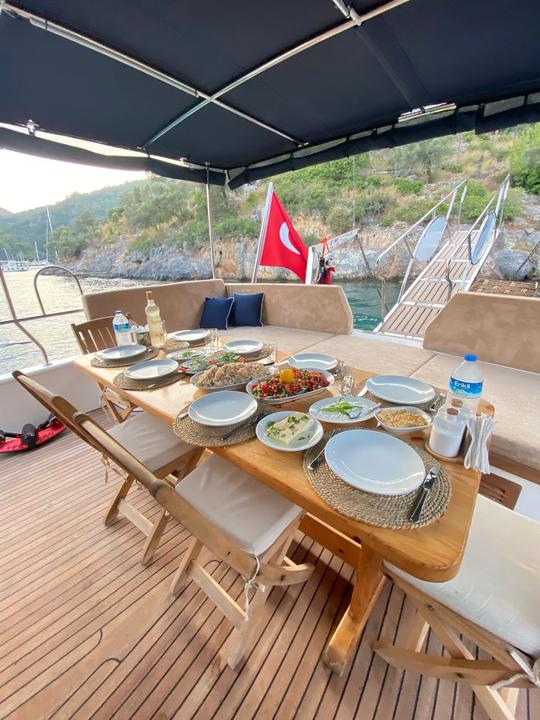 2023 model gulet with a capacity of 8 people in Gocek region