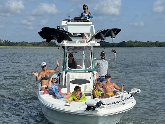 Adventure awaits on our 24' Robalo Center Console in Folly Beach, South Carolina