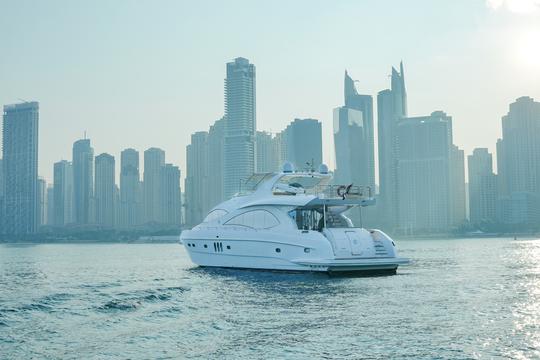 LUXURIOUS 90FT MAJESTY MEGA YACHT WITH JACUZZI FOR 40 GUEST IN DUBAI MARINA