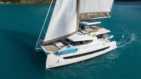 49' All Inclusive Private Luxury Sailing Charter Catamaran With Captain & Chef