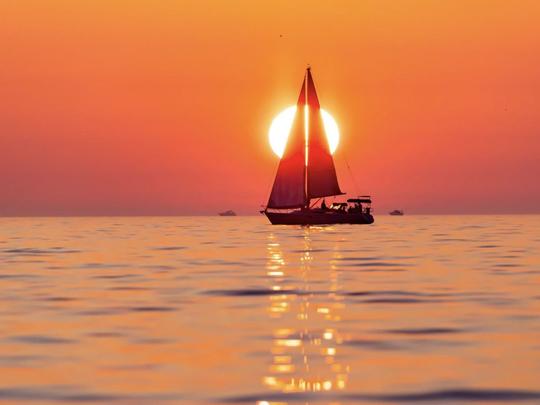 2hr Sunset Sail from the port of South Haven Mi. on a Catalina 36