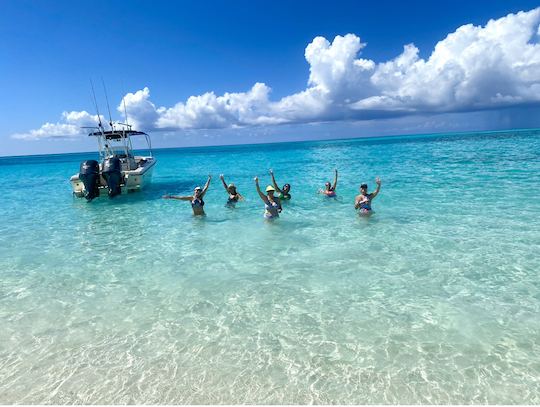 Intrepid Charter de 30 pés em Nassau, Bahamas, para mergulho com snorkel, porcos, tartarugas e muito mais