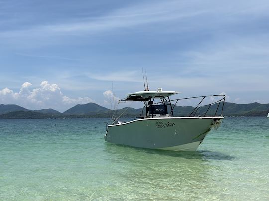 Pesca, mergulho e snorkel, lancha, Bangkok Culio 1, console central para 6 pessoas