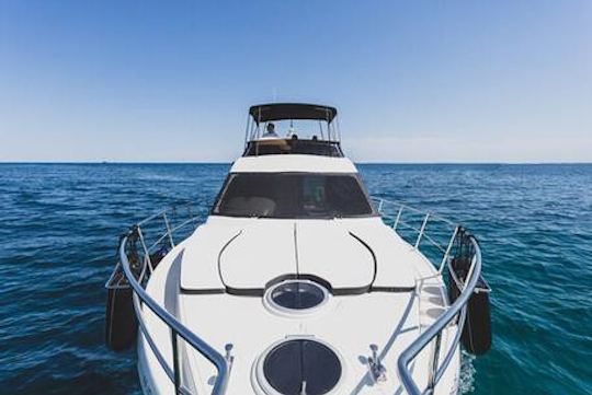 52ft Majestic Sky Motor Yacht Rental in Ibiza, Balearic Islands 