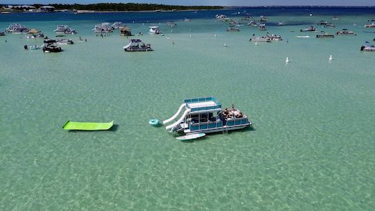 Private Crab Island Double Decker Slide Pontoon with Captain (Up to 10)