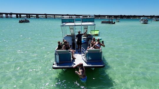 Private Crab Island Double Decker Slide Pontoon with Captain (Up to 10)