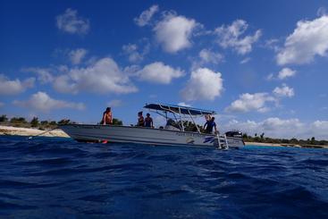 aluguel de barco particular, Bonaire, Kralendijk Mergulho com snorkel, wakeboard, tubing 