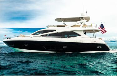 Novo e elegante Sunseeker Mega Yacht de 76 pés