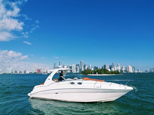 Festa com estilo! - Ganhe 1 hora grátis - O melhor barco de festa SeaRay Sundancer de Miami de 37 pés!