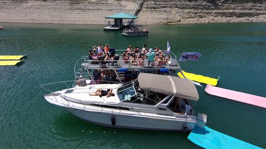 34ft SeaRay Sundancer Party Yacht for up to 18 Passengers with 18ft Lily Pad