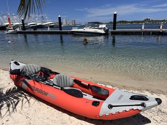 Kayak tándem inflable para 2 personas