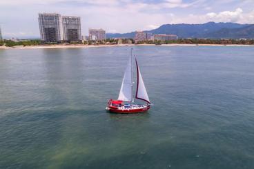 Luxury Experience on 40 ft Red Sailboat in Puerto Vallarta (Includes food)