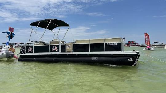 24’ Pontoon Best Party on Crab Island Comes with Lily Pad and Cooler of Ice