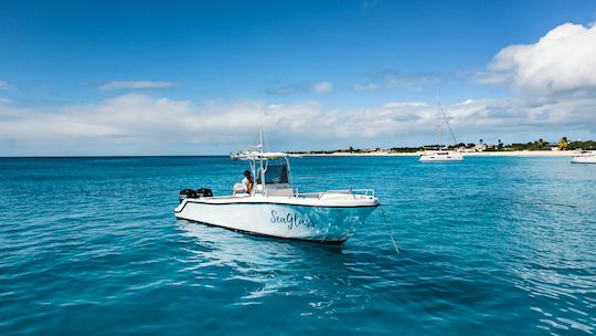 Rent SeaGlass a 28' Mako Private Boat to Explore the Beautiful St Maarten!