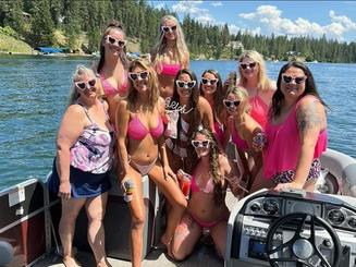 Coeur d'alene captained Lake Cruise And BBQ With 22ft South Bay Pontoon