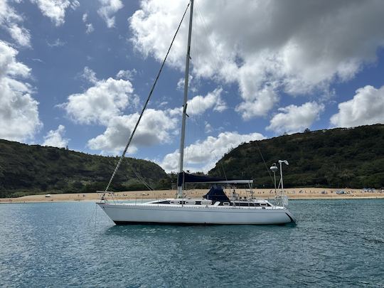 Navegação privada em iate de luxo de 45 pés, navegação diurna, vela ao pôr do sol, mergulho 