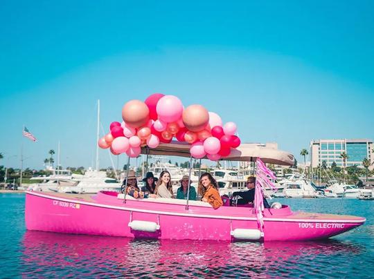 21ft Pink Electric Fantail Boat for Rent