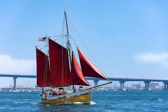 Enjoy the best of Mission Bay aboard a Captained 85' Wooden Viking Style Ketch