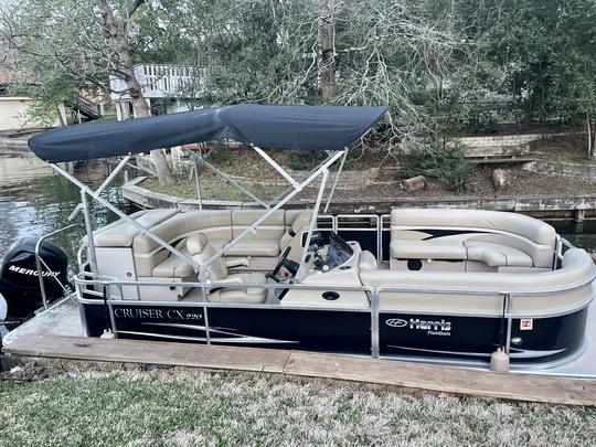 Barco flutuante Harris 90HP pronto para uso