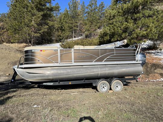 Bateau ponton Sylvan Fish & Cruise 2019 à louer @Holter Lake Wolf Creek Montana