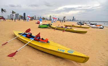 Canoeing in Port City, Sri Lanka