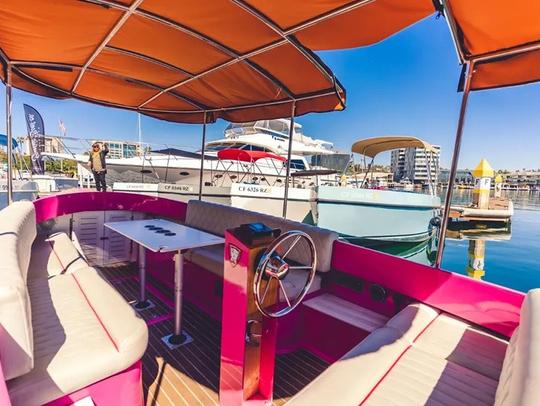 21ft Pink Electric Fantail Boat for Rent