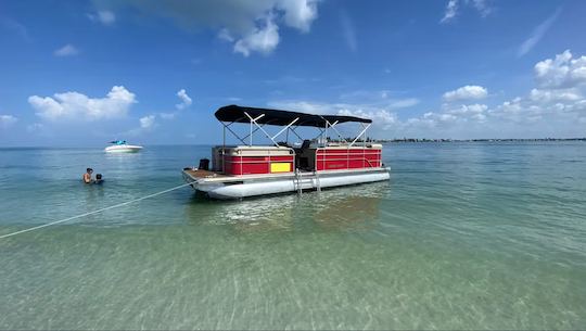 Bateau Tritoon de loisirs en kraft de 25 pieds à louer à Gulfport/St Pete Beach