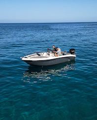 Rent  the Karel Open boat and cruise Skiathos island  with your family