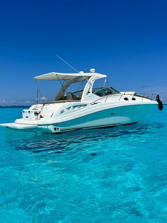 37 PÉS - SEA RAY SUNDANCER - SS - ATÉ 12 PESSOAS EM CANCÚN, MÉXICO 