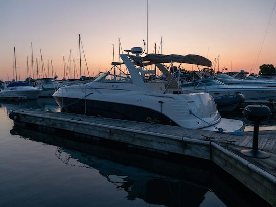 *Embarque em uma luxuosa aventura no Lago Michigan: alugue nosso impressionante Rinker Fiest 2006