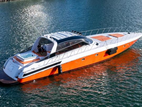 ENJOY MIAMI IN 85' BAIA PANTHER with JACUZZI.