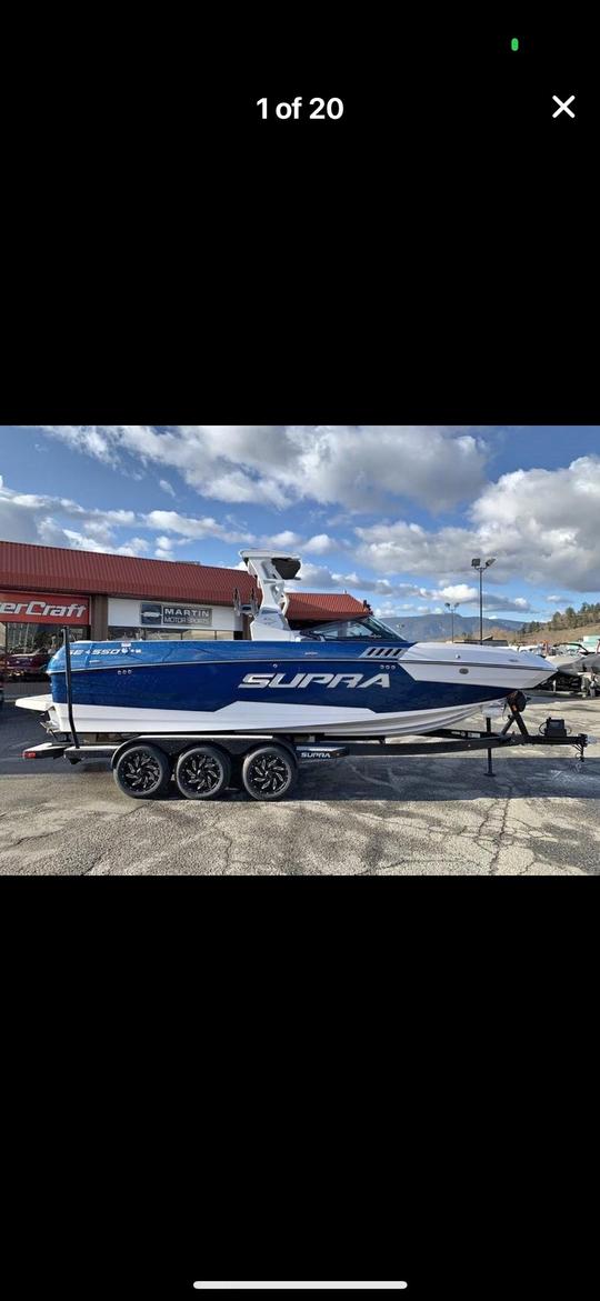 Supra Wakeboard Boat for Rent in Kelowna, British Columbia