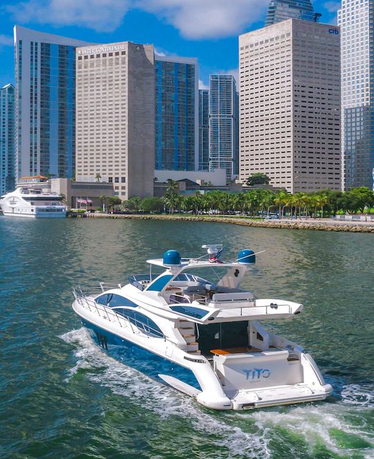 Miami Finest!! 66ft Luxury Yacht Azimut Flybridge Jet Skis - 1 Free Hour!!